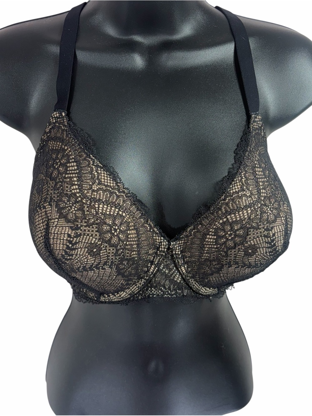 WONDERBRA  plus size Black Lace Underwire Bra - Women Intimates size 40C